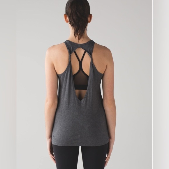 lululemon athletica Tops - Lululemon Trapeze Twist Tank
Heathered Pitch Grey